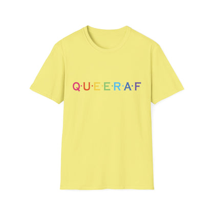 Pride-Inspired Unisex T-Shirt - QUEERAF Graphic Tee for LGBTQ+ Celebrations, Everyday Wear, Gift for Supporters, Inclusive Fashion