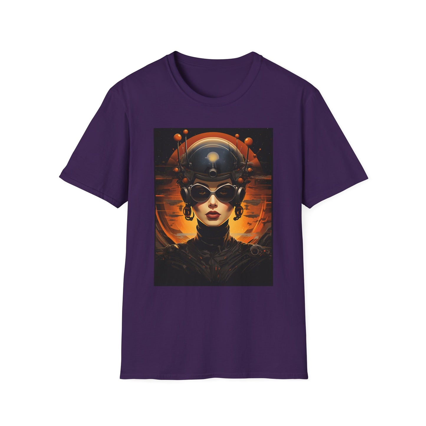 Futuristic Graphic Tee - Unisex Softstyle T-Shirt with Sci-Fi Design