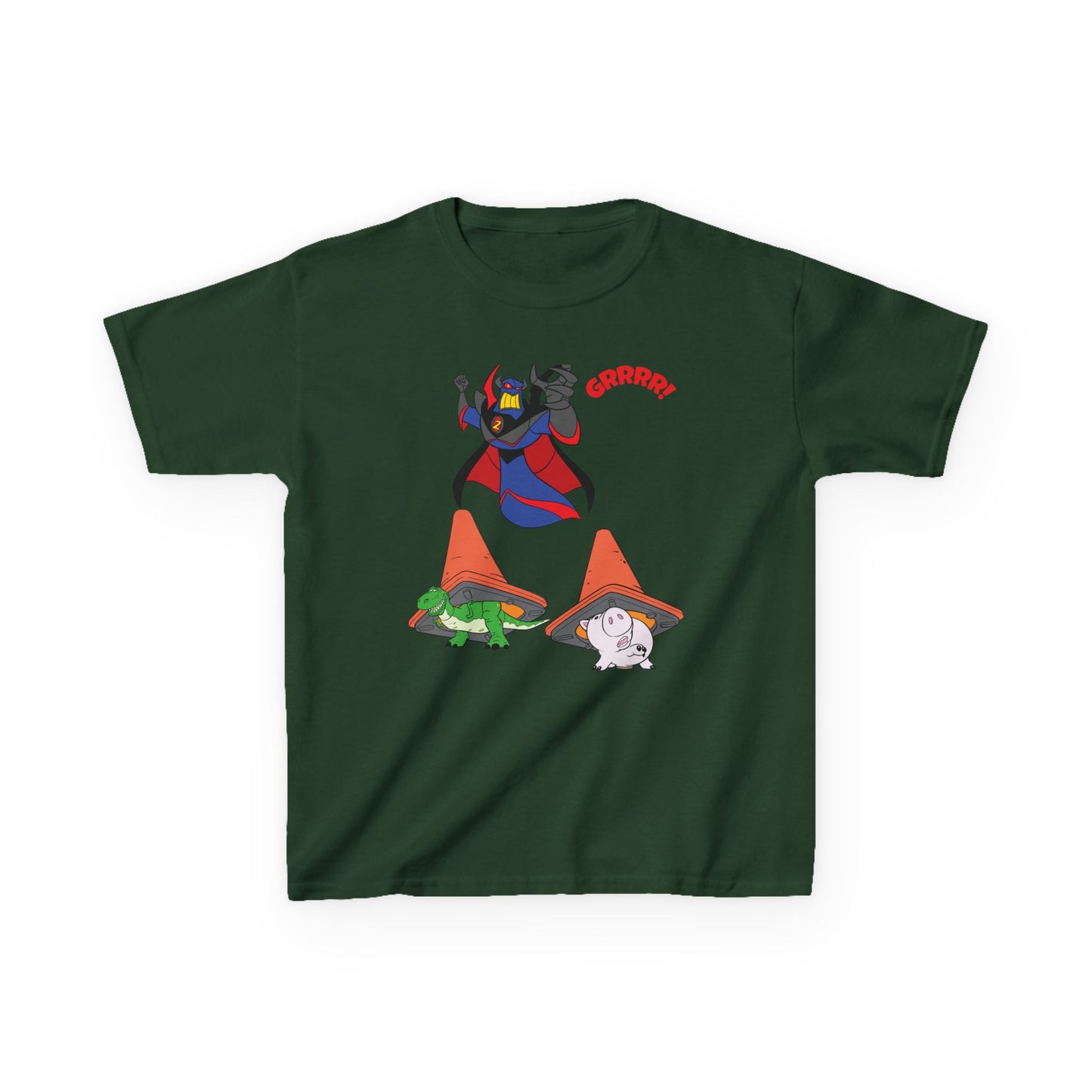 Kids Cartoon Battle Tee - Fun & Unique Grrr! Design