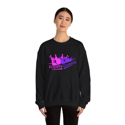 Royalty Queens Crewneck Sweatshirt — Pink & Purple Crown Graphic