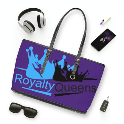 Royalty Queens PU Leather Shoulder Bag, Fashion Tote, Stylish Handbag, Gift for Her, Everyday Use, Purple Purse