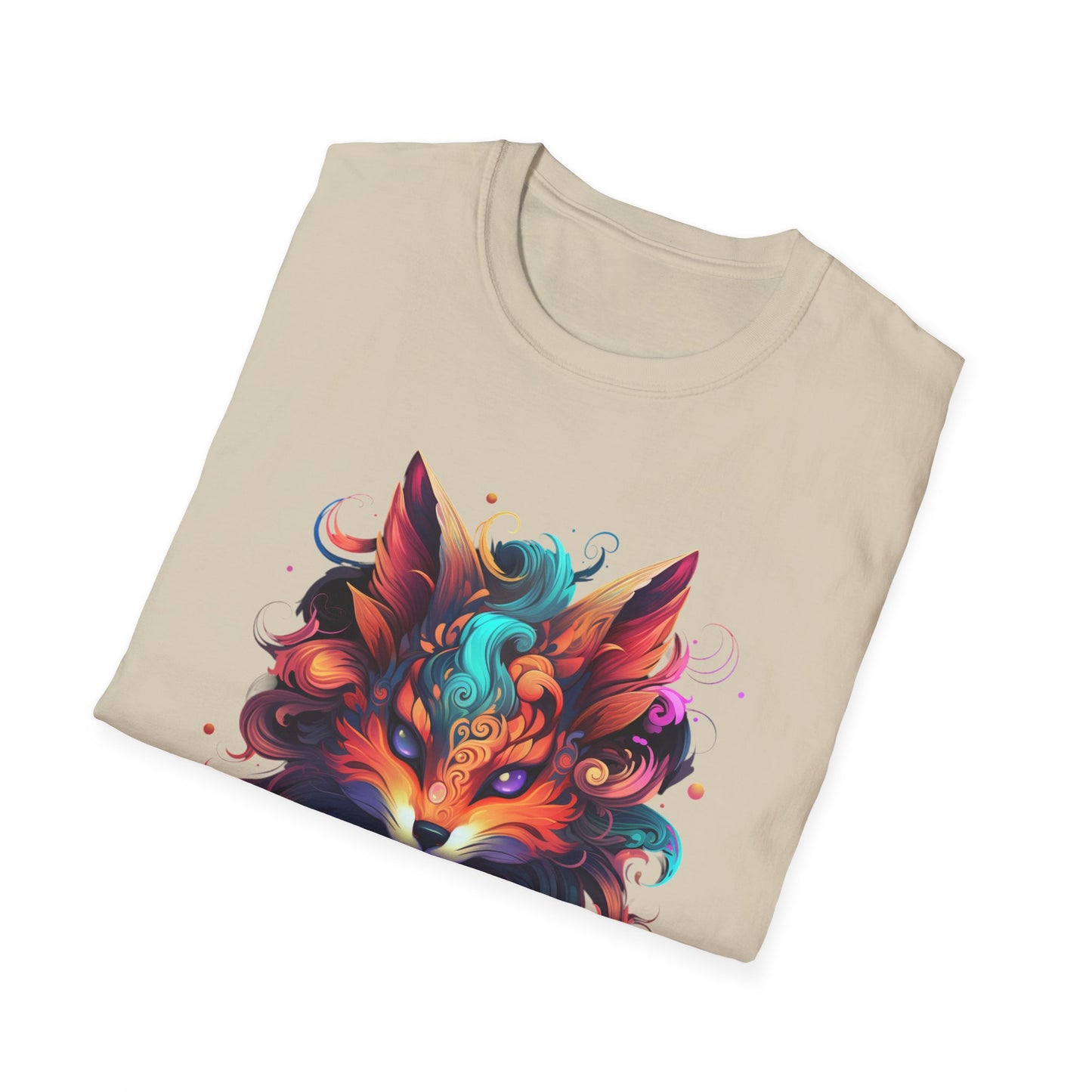 Colorful Fox Illustration Unisex T-Shirt - Vibrant Art Tee