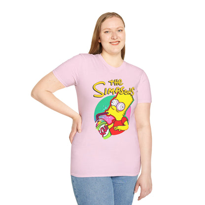 Funny Bart Simpson Unisex Softstyle T-Shirt - Retro Cartoon Tee