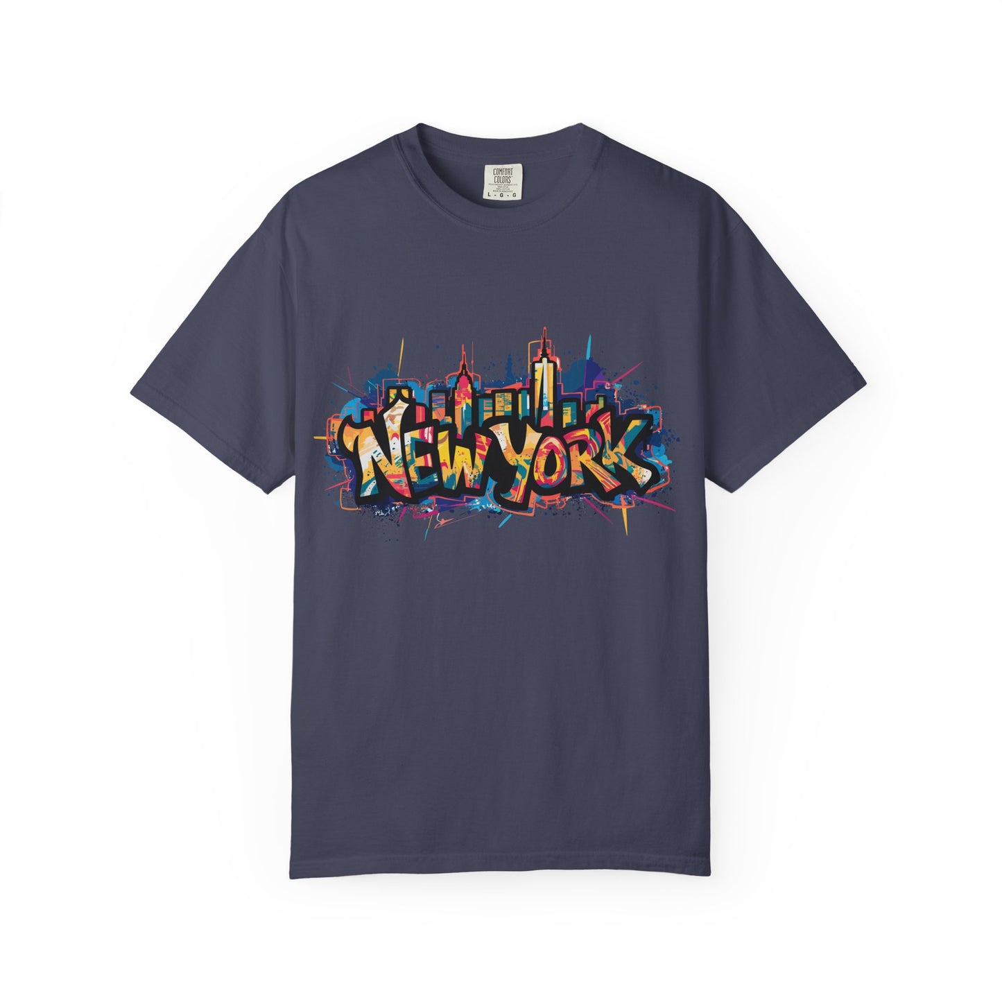 Colorful New York Graffiti T-Shirt, Streetwear Tee, City Vibe Shirt, Travel Souvenir Gift, Urban Fashion, Summer Outfit