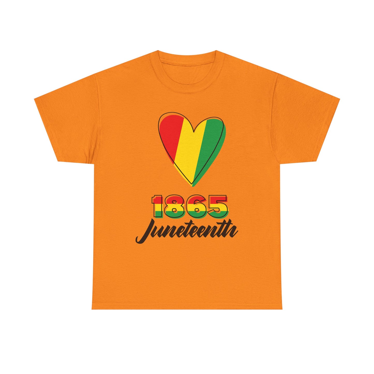 Juneteenth Heart Unisex Heavy Cotton Tee, Celebrate Freedom, Heritage Spirit Shirt, Black History Month Gift, Casual Tee for All