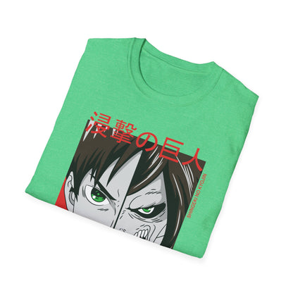 Anime-Inspired Unisex T-Shirt, Eren Yeager Graphic Tee, Casual Streetwear, Gift for Fans, Unique Graphic Shirt
