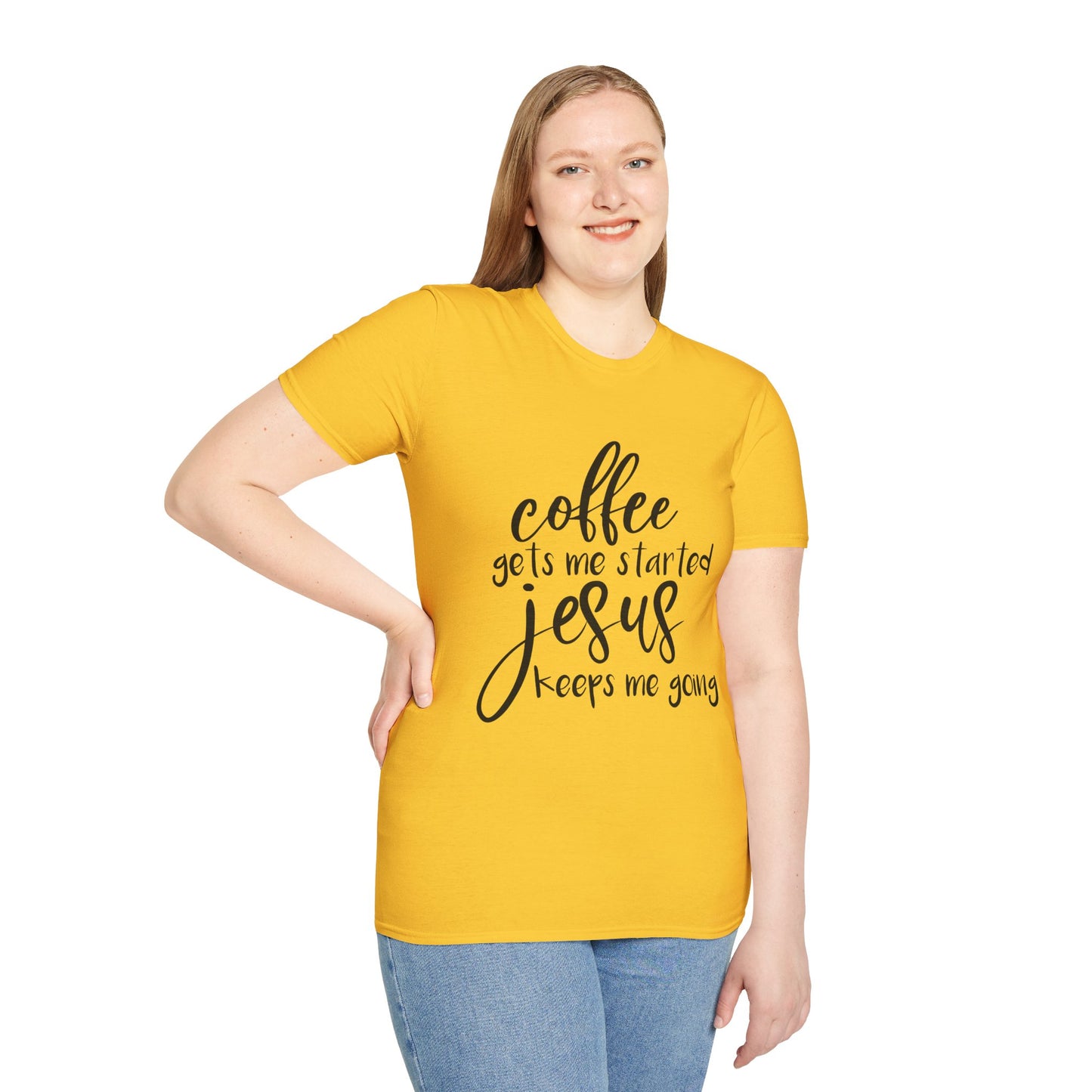 Coffee & Jesus Unisex Softstyle T-Shirt - Inspirational Christian Tee