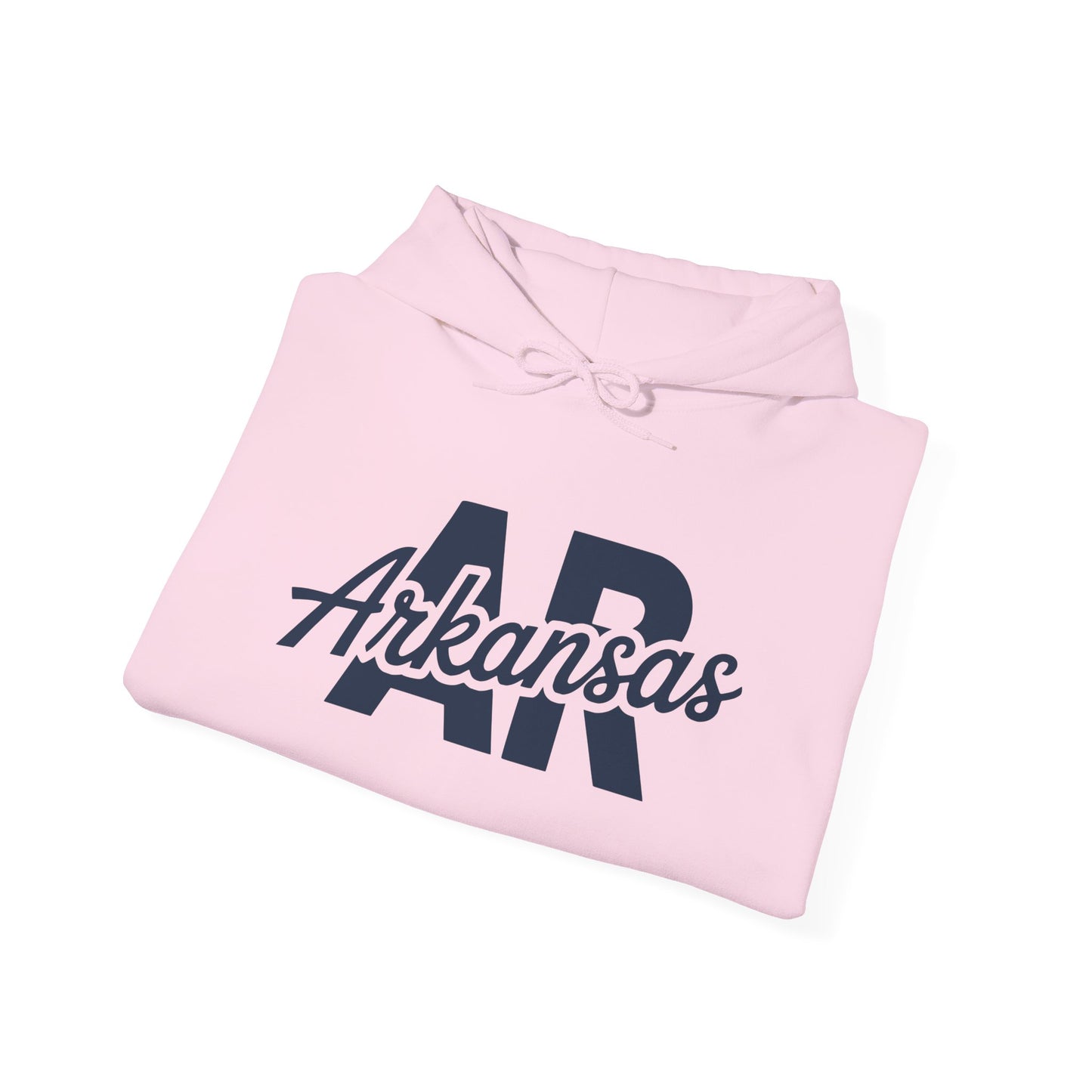 Arkansas AR Script Hoodie — Retro State Pride Pullover