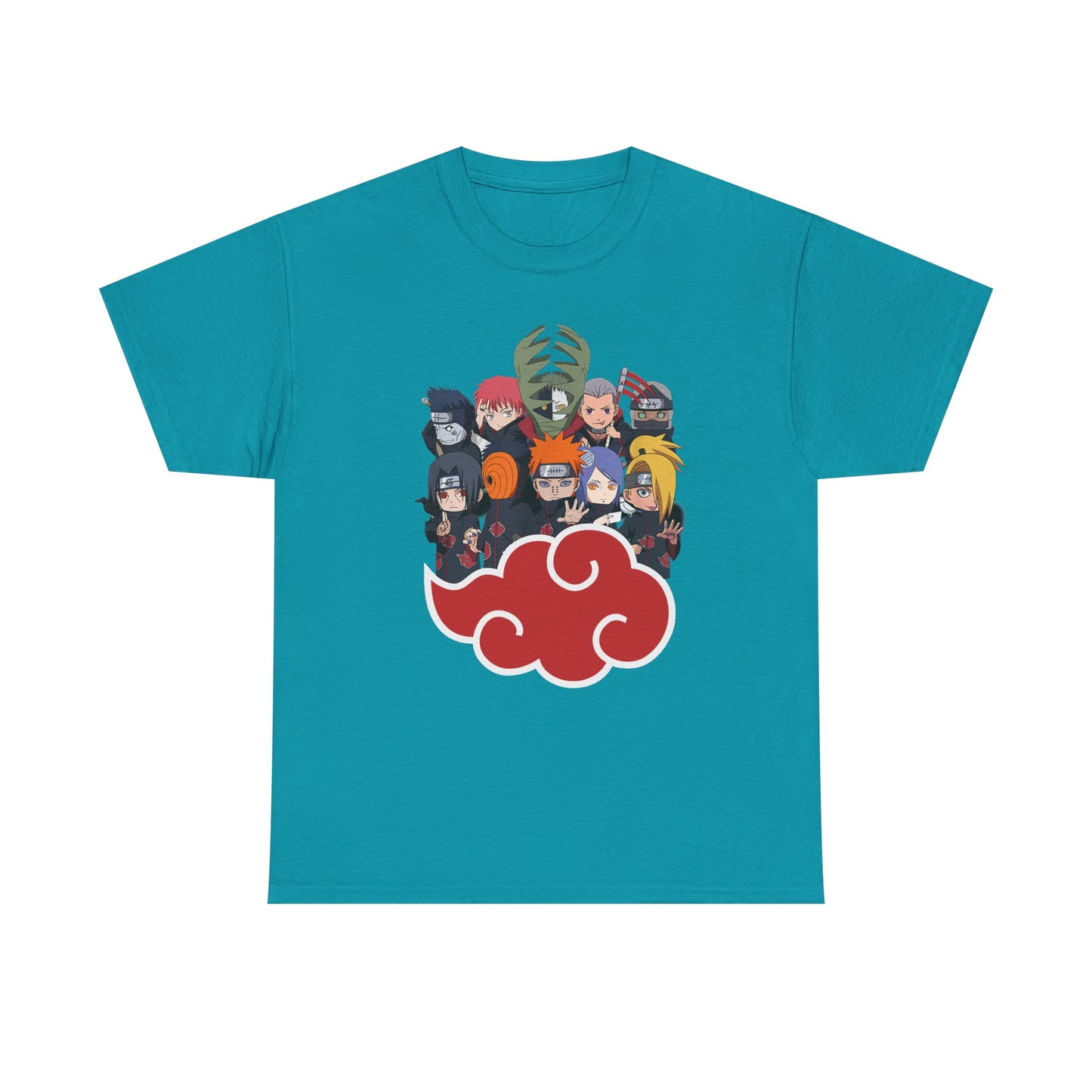 Anime-Inspired Unisex Heavy Cotton Tee - Naruto Characters Design