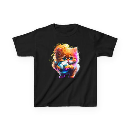Colorful Kitten Kids Tee - Fun, Playful Cotton T-Shirt for Cat Lovers
