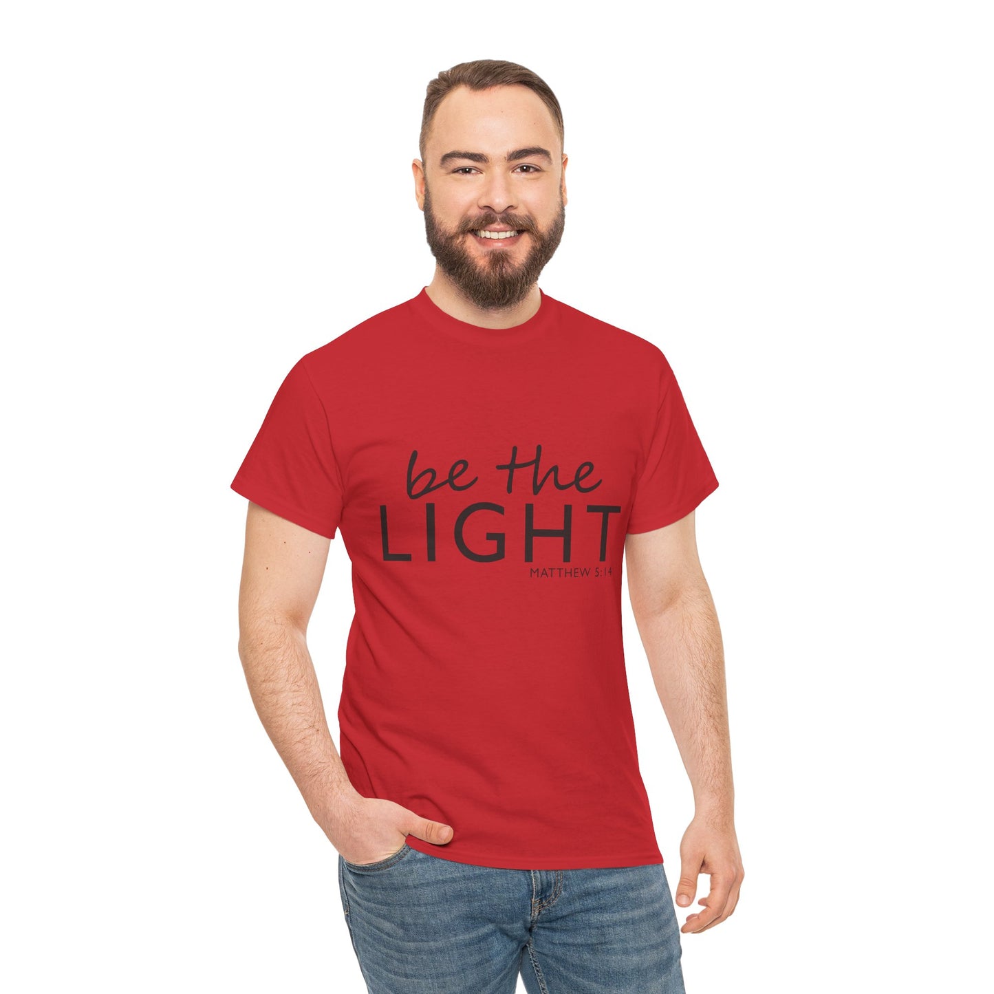 Be the Light Unisex Heavy Cotton Tee - Inspirational Faith Shirt