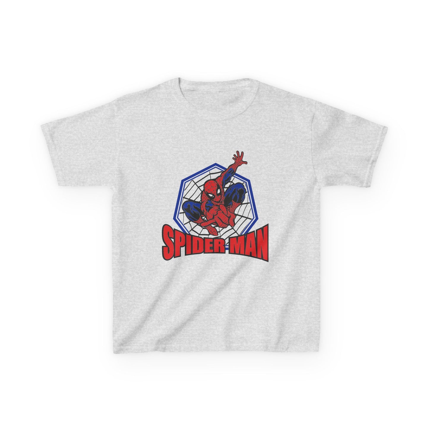 Kids Spider-Man Heavy Cotton Tee, Superhero Shirt, Marvel Tee for Boys, Birthday Gift, Comic-themed Apparel, Playwear