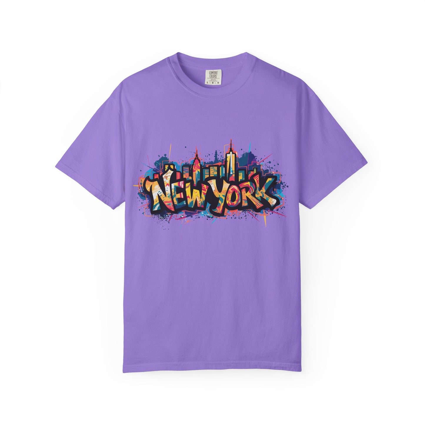 Colorful New York Graffiti T-Shirt, Streetwear Tee, City Vibe Shirt, Travel Souvenir Gift, Urban Fashion, Summer Outfit