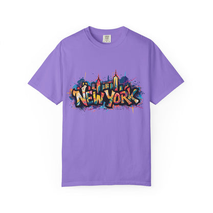 Colorful New York Graffiti T-Shirt, Streetwear Tee, City Vibe Shirt, Travel Souvenir Gift, Urban Fashion, Summer Outfit