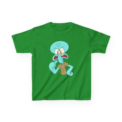 Squidward Kids T-Shirt, Fun Cartoon Tee, Gift for Kids, Summer Wear, Back to School, Birthday Gift, Playful Tee