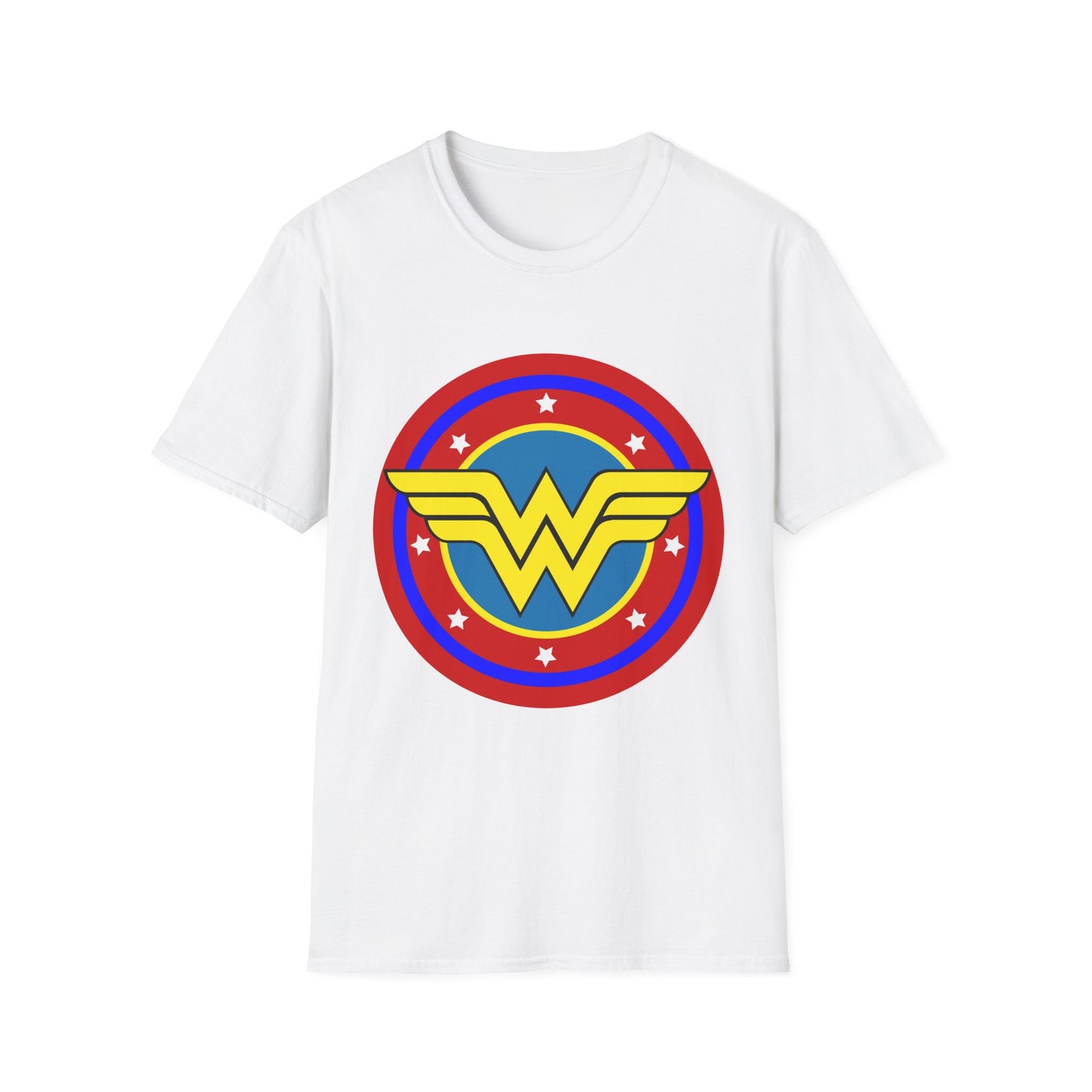 Wonder Woman Inspired Unisex Softstyle T-Shirt, Superhero Tee, Gift for Amazon Fans, Comic Con Outfit, Everyday Wear, Birthday Present