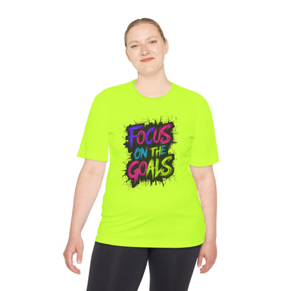 Colorful Motivational Fitness Tee for Active Lifestyle, Gym Shirt, Workout Shirt, Gift for Athletes, Focus on the Goals