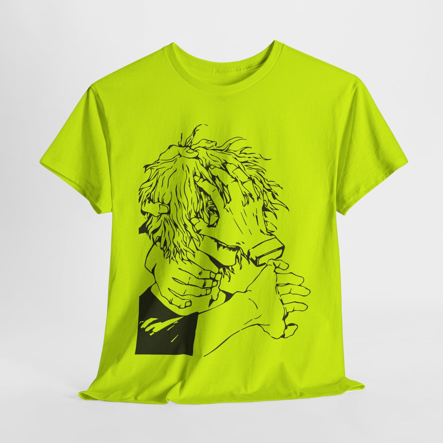 Emotional Unisex Heavy Cotton Tee - Minimalist Art Design