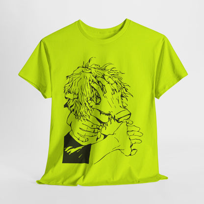 Emotional Unisex Heavy Cotton Tee - Minimalist Art Design