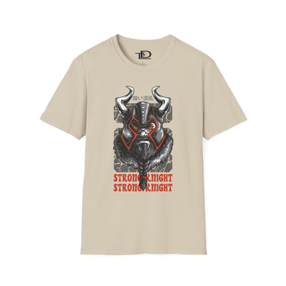 Bold Knight Graphic Tee, Unisex Softstyle T-Shirt, Strength Apparel, Casual Wear, Unique Gift, Core Style