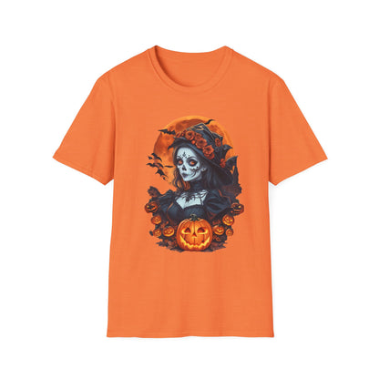 Spooky Halloween Graphic Tee, Unisex Softstyle T-Shirt, Fall Fashion, Halloween Costume, Pumpkin Decor, October Celebration