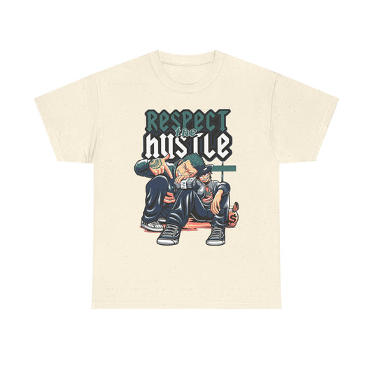 Respect the Hustle Unisex Heavy Cotton Tee - Streetwear Style Graphic Tee