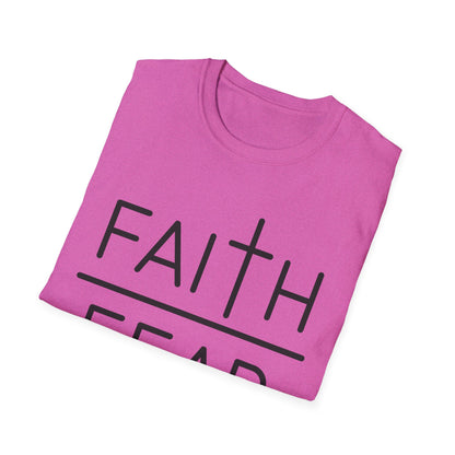 Inspirational Faith Over Fear T-Shirt | Unisex Softstyle Tee