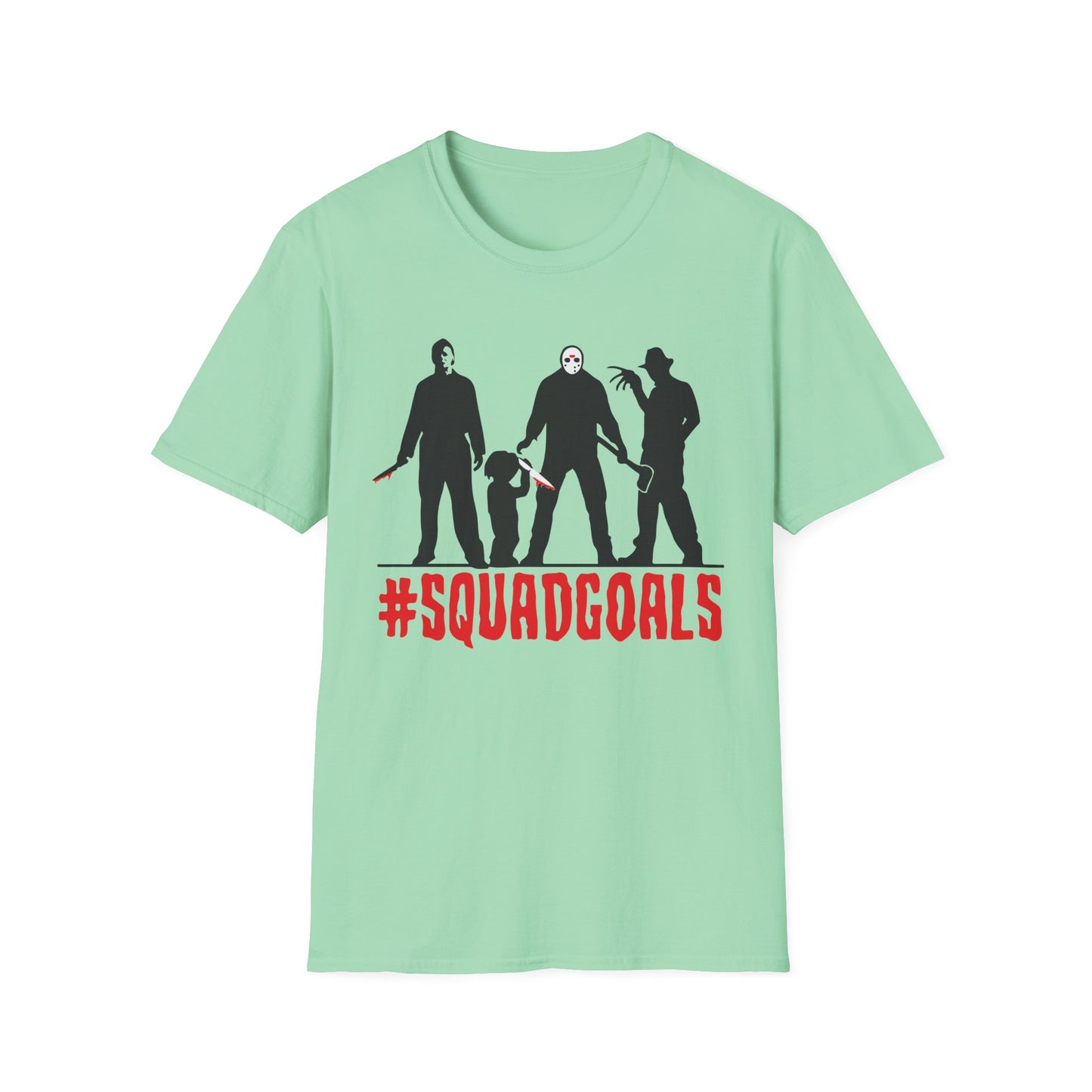 Squad Goals Unisex T-Shirt, Funny Graphic Tee, Group Friend Shirt, Movie Night Outfit, Halloween Costume Top, Gifting for Friends