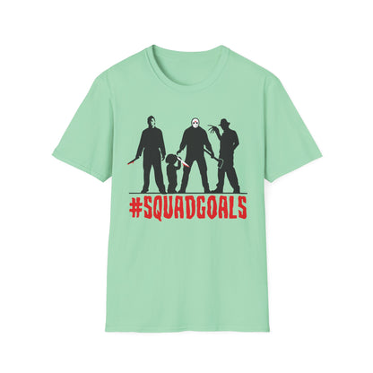 Squad Goals Unisex T-Shirt, Funny Graphic Tee, Group Friend Shirt, Movie Night Outfit, Halloween Costume Top, Gifting for Friends