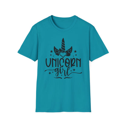 Unicorn Girl Softstyle T-Shirt for Kids & Teens - Cute Fantasy Tee