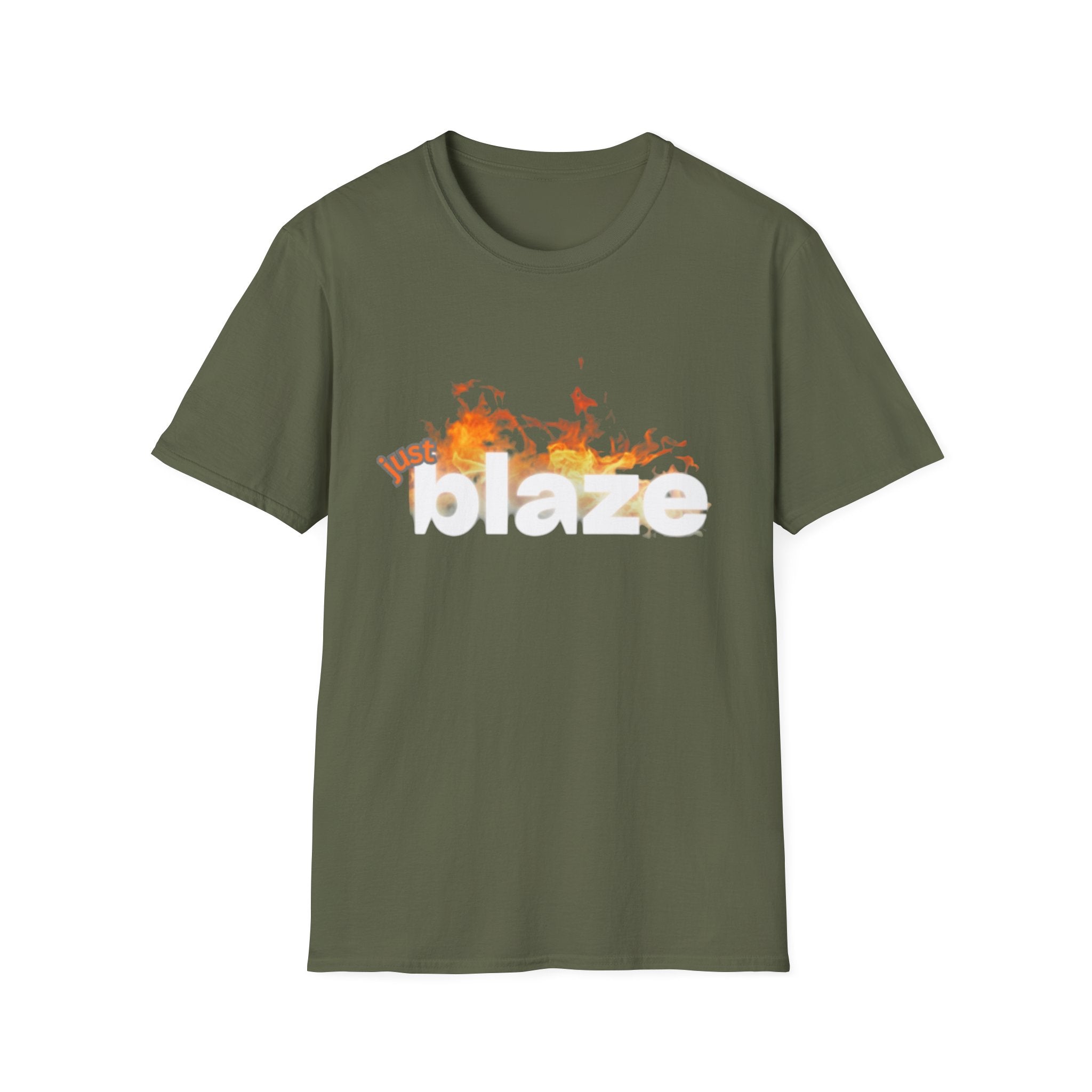 "Blaze" Unisex Softstyle T-Shirt | Fire Graphic Tee | Casual Fire Lover's Shirt, Gift for Friends, Summer Wear, Party Outfit