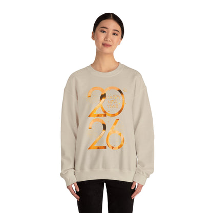 2026 Happy New Year Sweatshirt — Gold Foil Celebration Crewneck