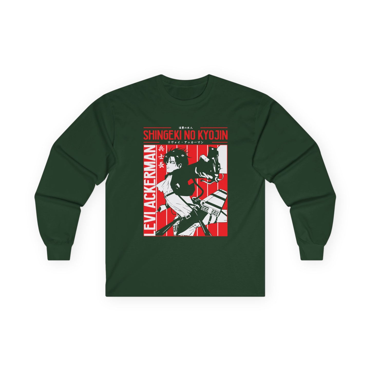 Attack on Titan Levi Ackerman Long Sleeve Tee — Shingeki No Kyojin Anime Shirt
