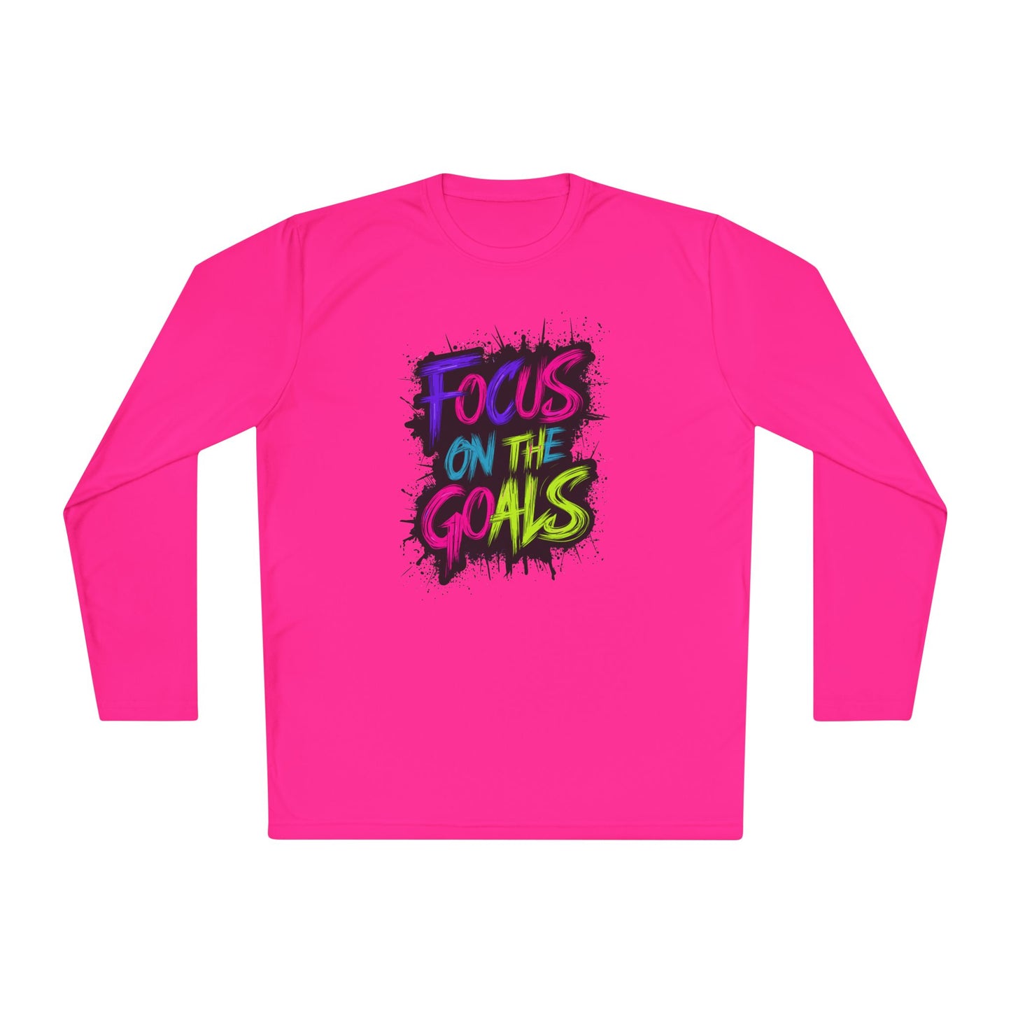 Unisex Long Sleeve Tee - "Focus on the Goals" Motivational Shirt, Fitness Apparel, Activewear, Gift for Athletes, Casual Wear