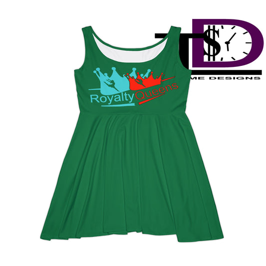 Royalty Skater Dress - Fun and Playful AOP, Perfect for Summer Parties, Festivals, Birthdays, Everyday Wear, Fashionable Casual Dress