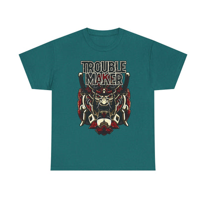 Trouble Maker Graphic Tee - Unisex Heavy Cotton Shirt for Rebels and Mischiefs