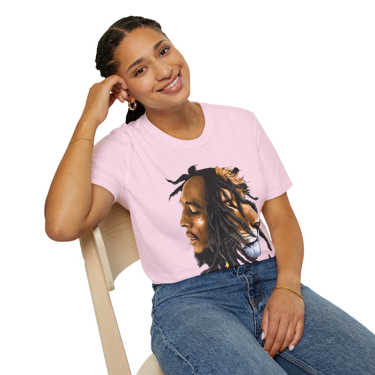 Rasta Lion Unisex Softstyle T-Shirt - Reggae Vibes Inspired Apparel