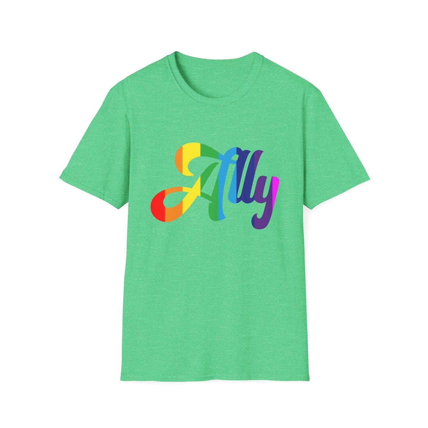 Pride Ally T-Shirt, Unisex Tee for LGBTQ+ Support, Softstyle Shirt for Everyday Wear, Gift for Allies
