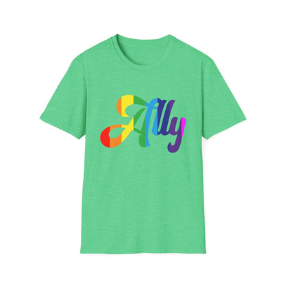 Pride Ally T-Shirt, Unisex Tee for LGBTQ+ Support, Softstyle Shirt for Everyday Wear, Gift for Allies