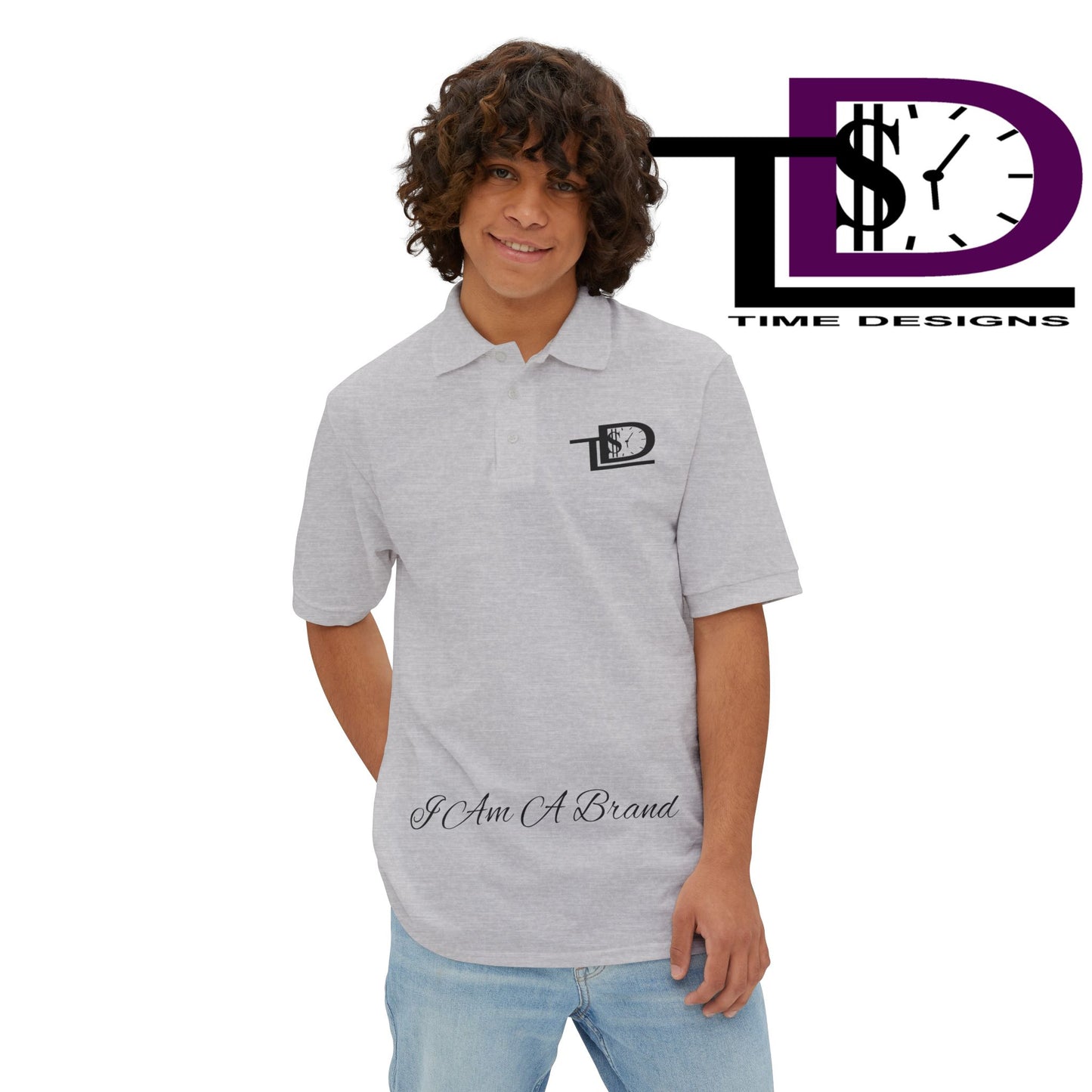 Men's Piqué Polo with Inspirational Design - Casual Wear, Gift for Him, Business Casual, Summer Style, Motivational Fashion