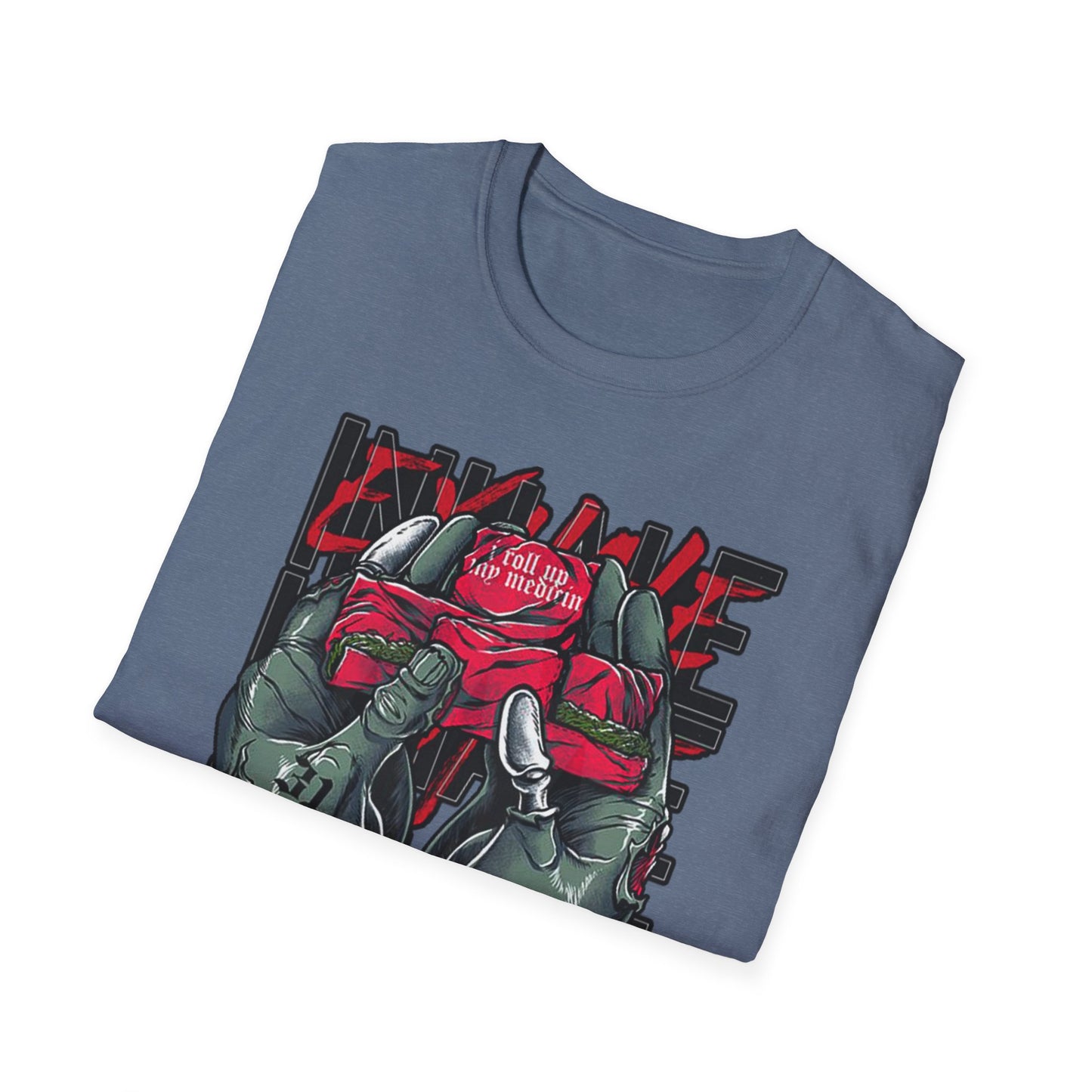 Graphic Unisex Softstyle T-Shirt - 'Exhale' Design