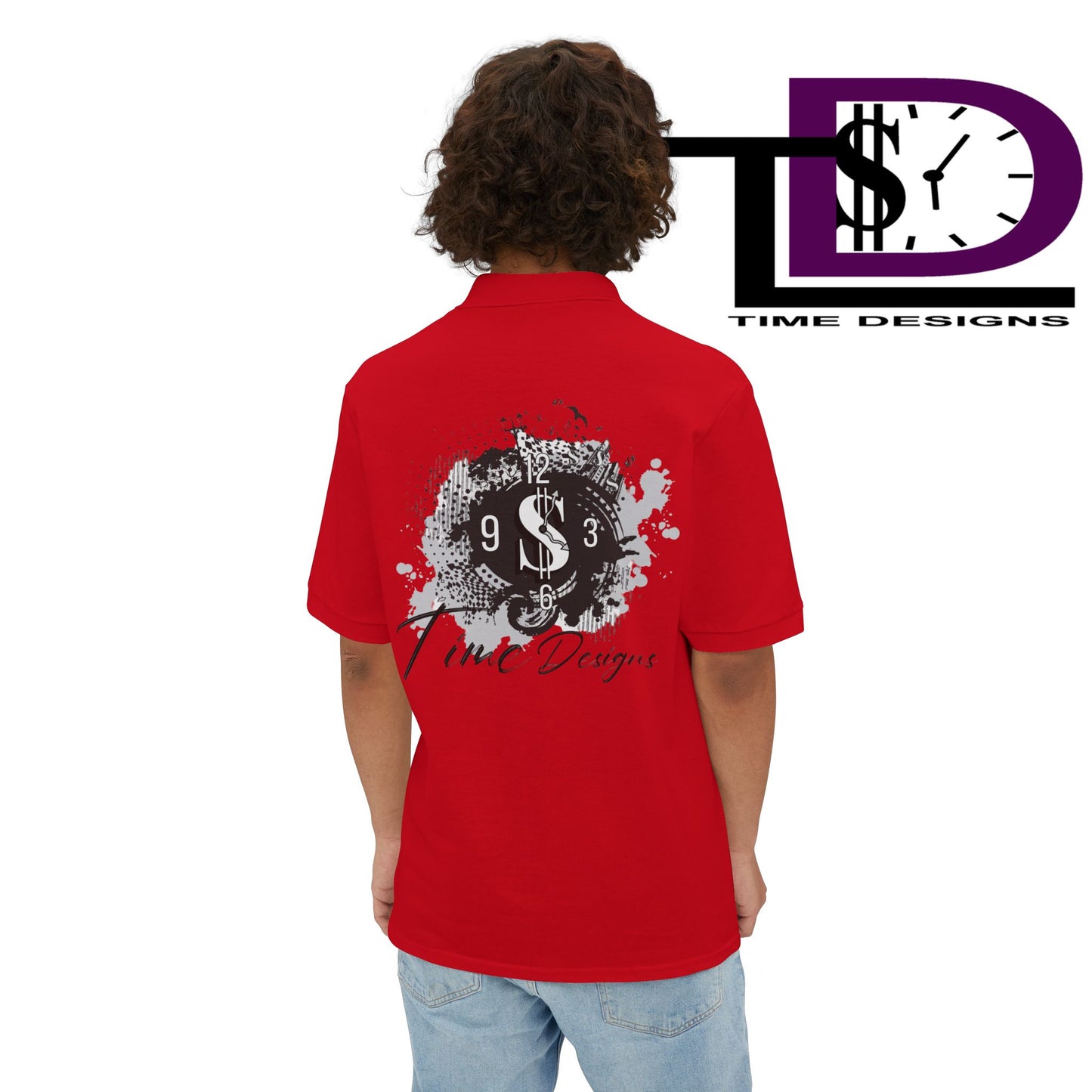 Men's Piqué Polo with Inspirational Design - Casual Wear, Gift for Him, Business Casual, Summer Style, Motivational Fashion