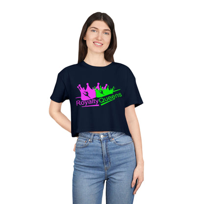 Royalty Queens Women's Crop Tee | Fun, Trendy Shirt for Celebrations, Gifts, Parties, Everyday Wear, Self-Expression