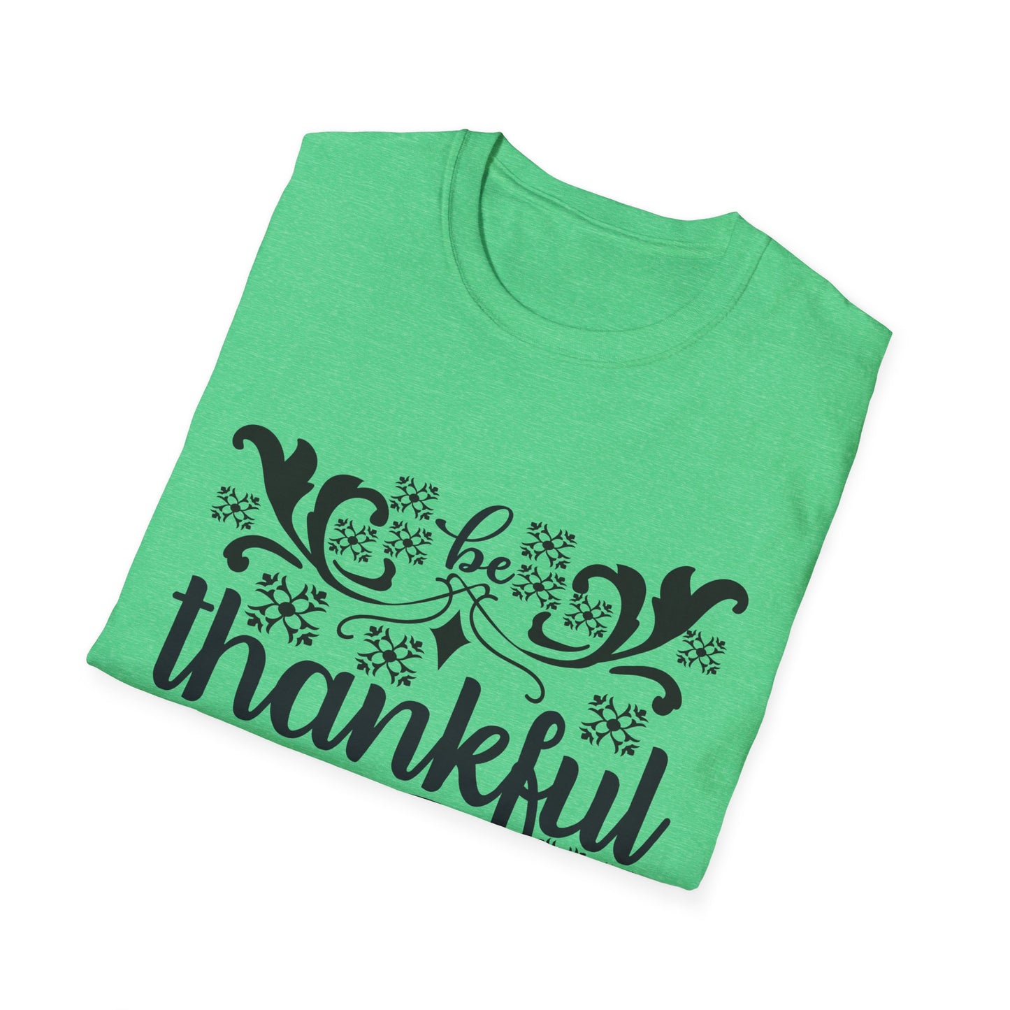 Thankful Unisex Softstyle T-Shirt - Fall Fashion, Thanksgiving Gift, Casual Wear, Gratitude Tees, Everyday Comfort