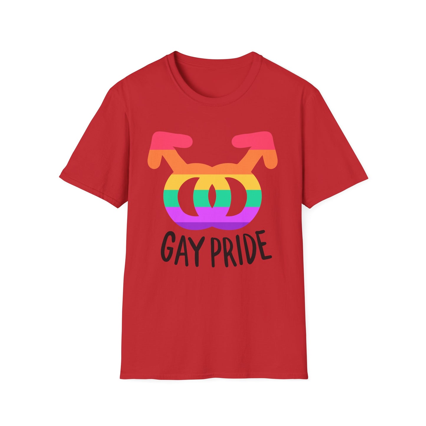 Gay Pride Unisex Softstyle T-Shirt | LGBTQ+ Pride Apparel, Festival Outfits, Gift for Allies, Rainbow Shirt