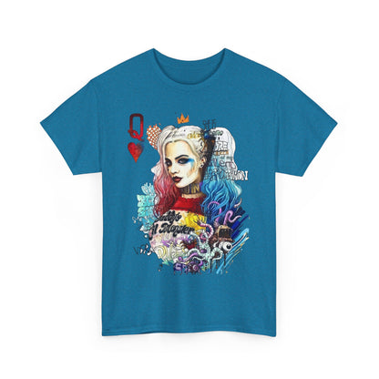 Harley Quinn Inspired Unisex Heavy Cotton Tee - Bold Graphic Design