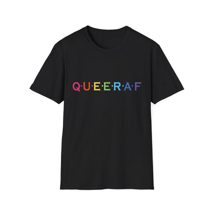 Pride-Inspired Unisex T-Shirt - QUEERAF Graphic Tee for LGBTQ+ Celebrations, Everyday Wear, Gift for Supporters, Inclusive Fashion