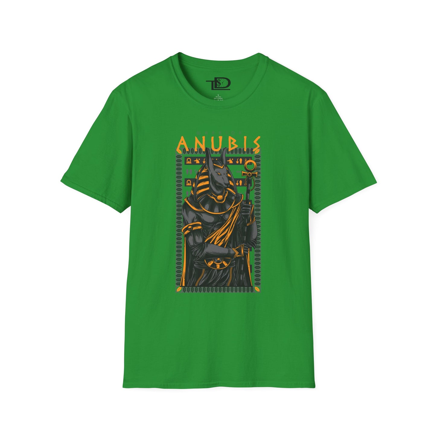 Anubis Unisex Softstyle T-Shirt, Egyptian Mythology Tee, Graphic Tee, Casual Wear for Fans, Gift for Halloween or Birthdays