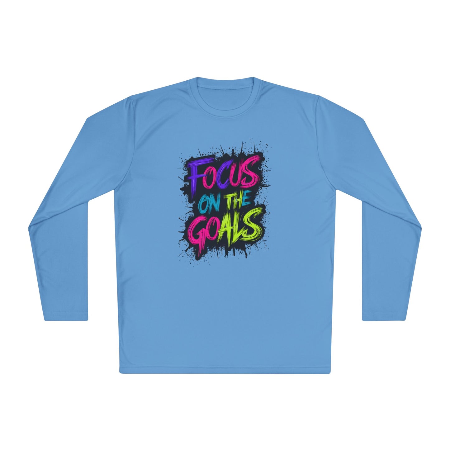 Unisex Long Sleeve Tee - "Focus on the Goals" Motivational Shirt, Fitness Apparel, Activewear, Gift for Athletes, Casual Wear