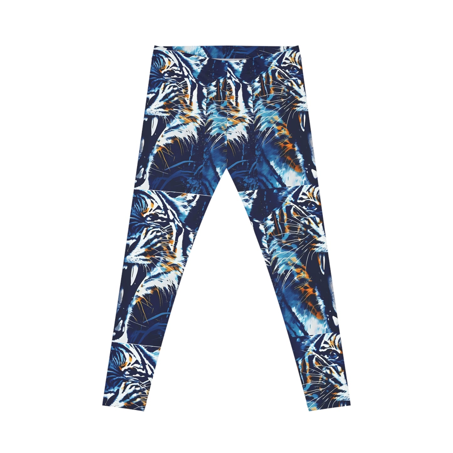Fierce Tiger Print Leggings, Statement Activewear, Yoga Pants, Casual Fitness Wear, Gifts for Animal Lovers, Wild Print Tights